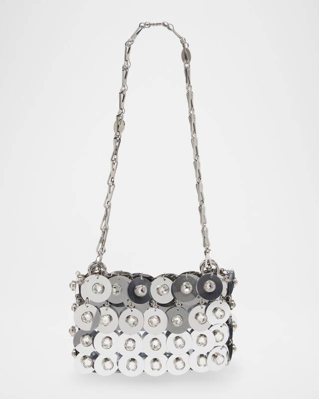 Sac a Main Embellished Disc Shoulder Bag